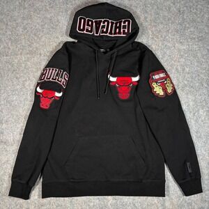 PRO STANDARD Chicago Bulls Black 6 Time NBA Finals Champions Hoodie Sz 2XL Mens